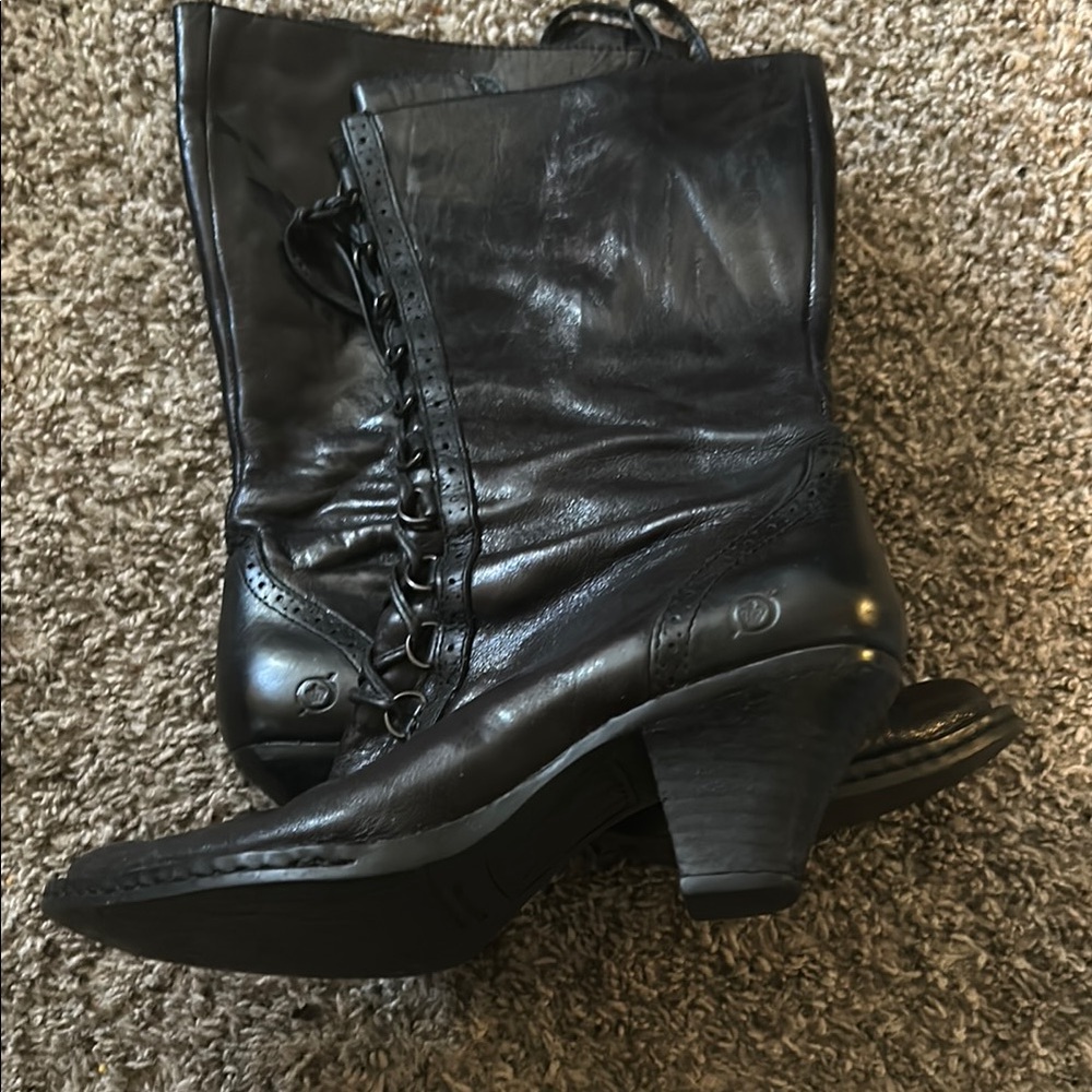 Women's Black Leather Boots